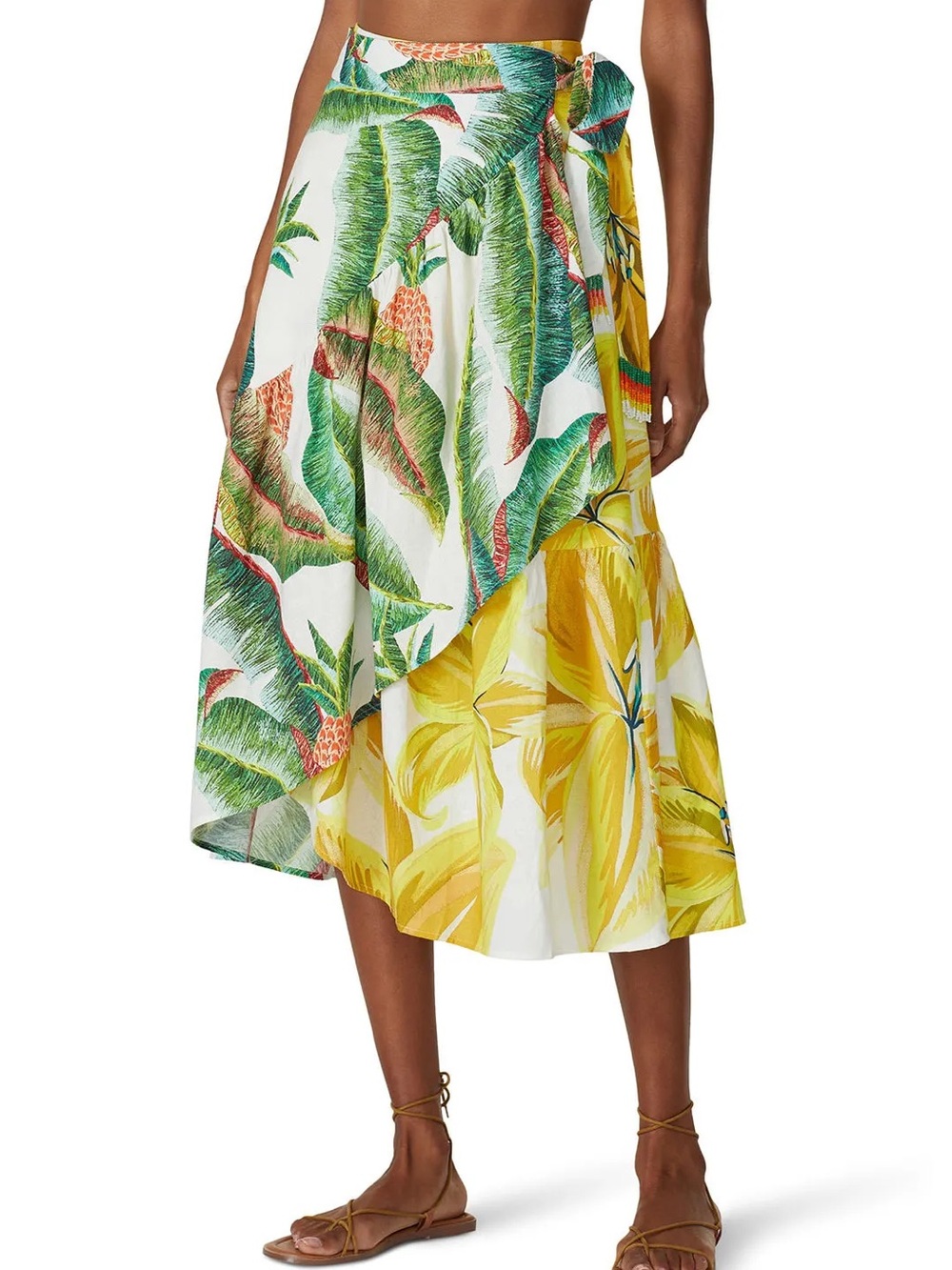 NWT FARM Rio Floral Wrap Midi Skirt - Picture 5 of 5